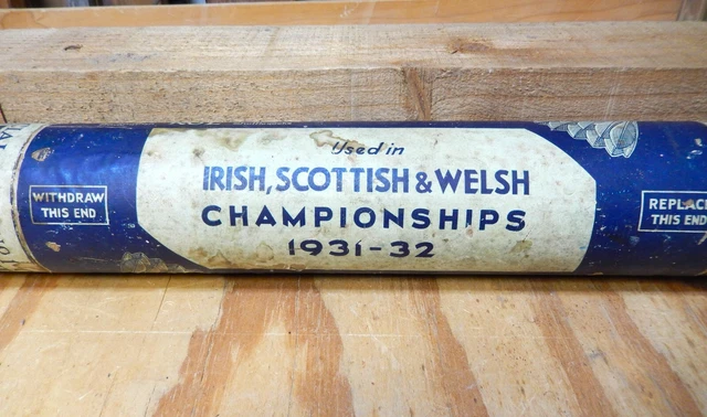 RARE 1932 19 RSL No-1 official Tournament BADMINTON Shuttlecock tube w/ 12 pcs