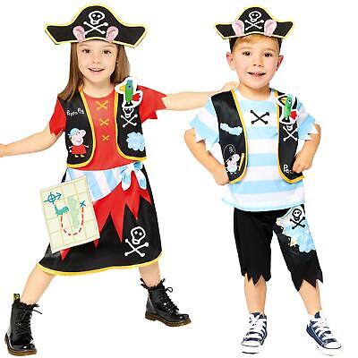 Boys Girls Kid's Peppa Pig George Pirate Book Day Halloween Fancy Dress Costume