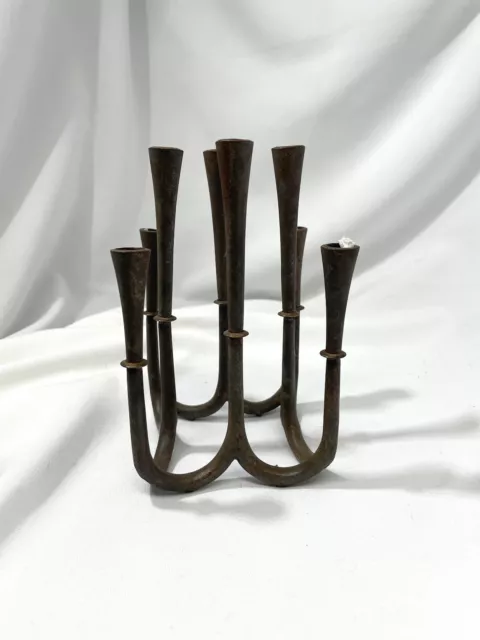 Dansk Cast Iron Eight Taper Candelabra MCM Denmark Jens Quistgaard  Vintage 50s