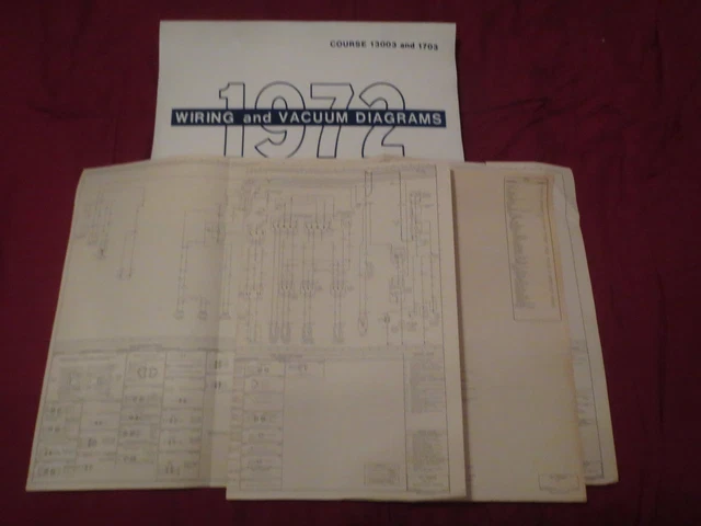 1972 FORD MUSTANG And Mach 1 Wiring Diagrams Schematics Manual Sheets