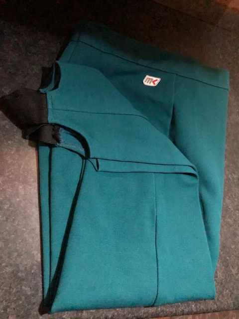 PANTALONI DOPO SCI verde acqua scuro MC KEE'S taglia 48-92 Made in