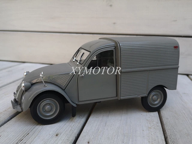Miniature Citroën 2CV Fourgonnette Bleu Névé 1/64 Par Norev - Neuf En Boîte
