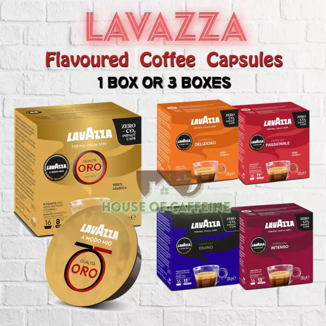 Lavazza Coffee Capsules Pods Creamy Espresso 1 Box OR 3 Pack All Flavours CHOOSE