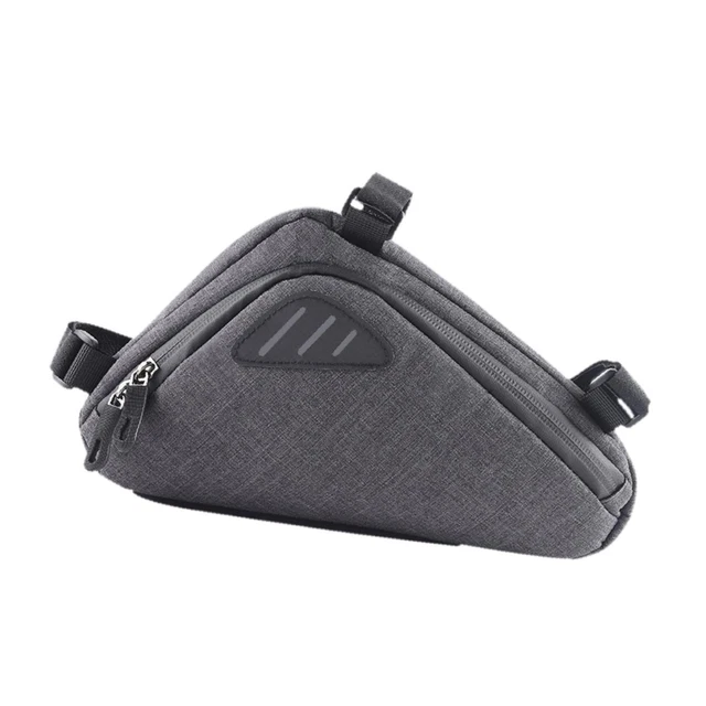 Sac De Cadre Vélo - Taille 22x10x6 Cm, Polyester, Pour Téléphone Et Affaires, Réglable Et Amovible