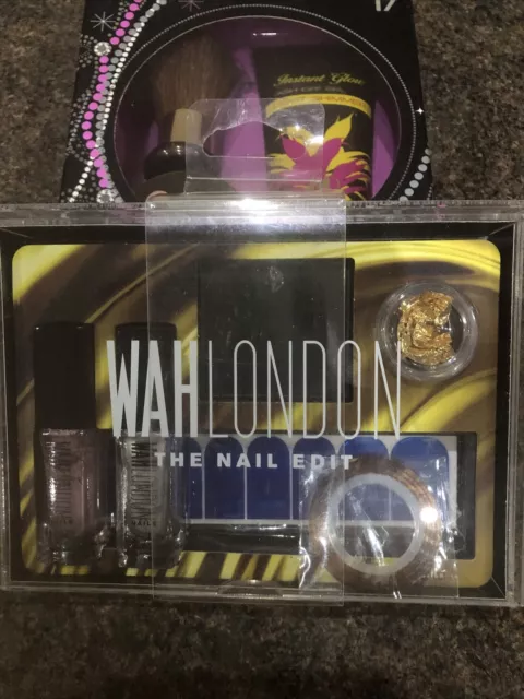 Juego de regalo de metal líquido Wah London The Nail Edit, incl. 2 esmaltes de uñas.  Nuevo en caja