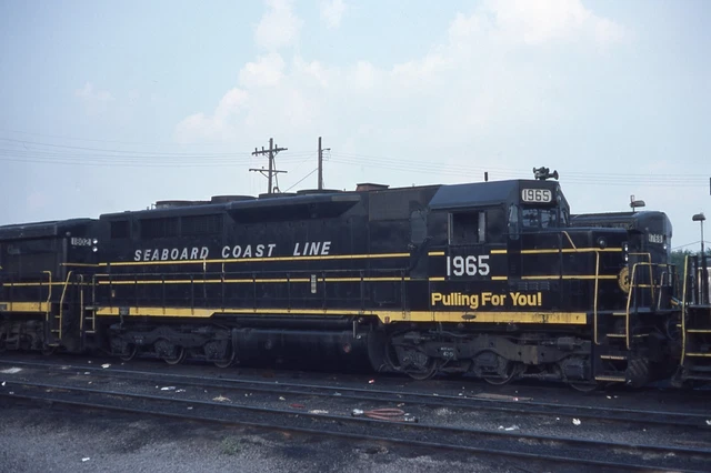 Original Slide SCL Seaboard Coast Line SDP35 #1965 - Birmingham AL 1978