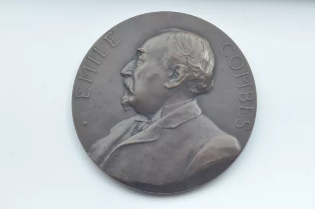 Alte Medaille aus Bronze Unterzeichnet Leon Deschamps 1905 Frankreich Sammlung