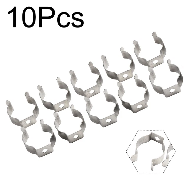 For Garages Tool Holder CLIPS Courtyards 10pcs Manganese Steel OPEN TYPE