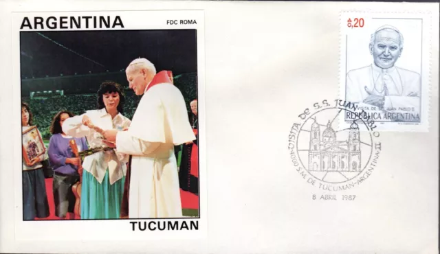 696-  Fdc Vatican Visite Pape Jean Paul Ii  En  Argentine