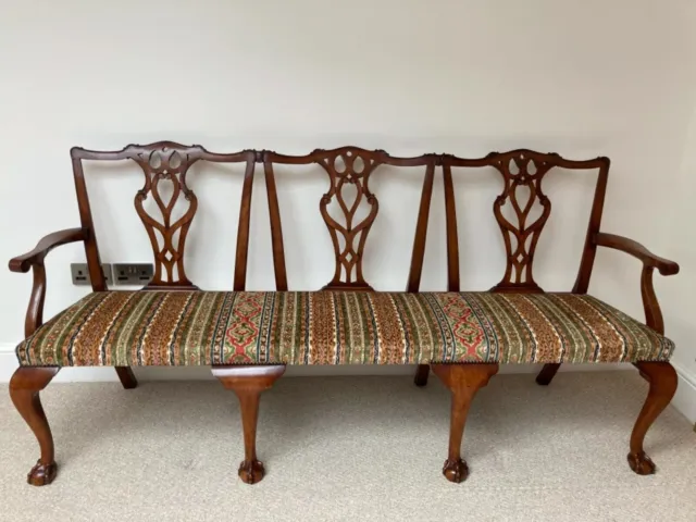 Chippendale style 3 seater settee