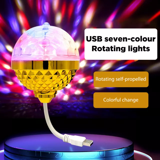 1 pc Boule Magique Rotative Colorée, Nouvelle Boule Disco Led Colorée  Rotation USB Ampoule, Premium Party Lights Disco Magic Light Ampoule Avec  Prises