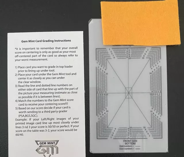 The Center Tool Card Grading - Centering Tool New 2022 Includes 2X Card Tool  and