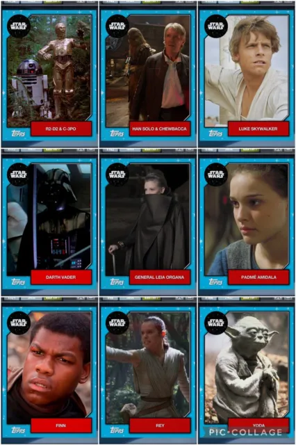 Topps Star Wars Digital Card Trader Tier 7 - Blue 9 Card Frenzy 2019 Base Set