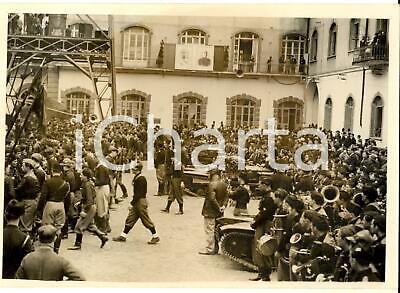 1935 GENOVA (?) Cerimonia di avanguardisti e gruppo ANSALDO *Foto 18x13