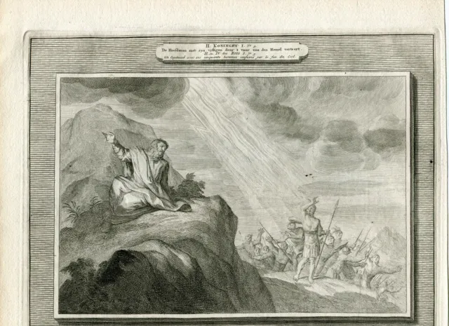 Dos grabados de la Biblia del libro publicado por P. Mortier en 1700 2