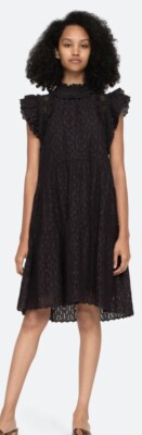 $385 AMAZING~Sea New York Ingrid Dress~BLACK SZ 0