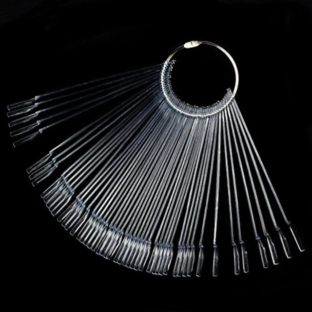 50 pz falsi stick per punte per unghie bastoncini trasparenti per display unghie
