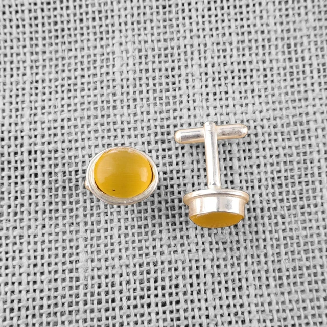 Boutons De Manchette Carrés Gris Chromé Violet - Neufs Avec étiquettes, Pour Homme