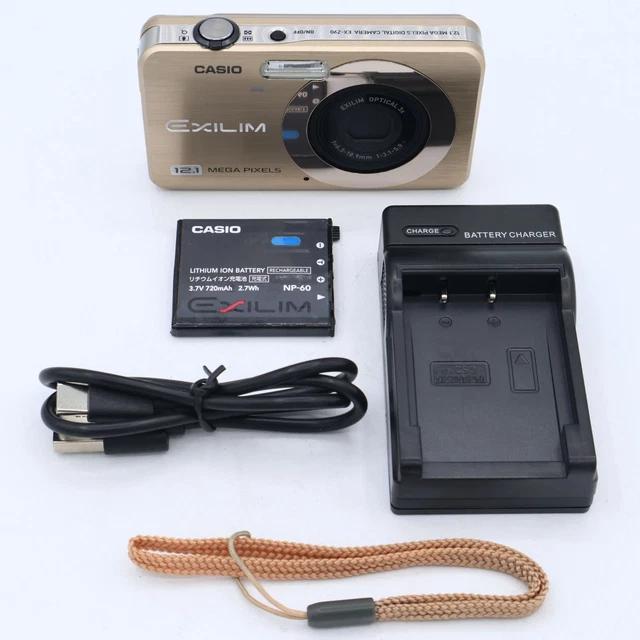 CASIO EXILIM EX-Z90 Gold Tested Working With Battery & Charger