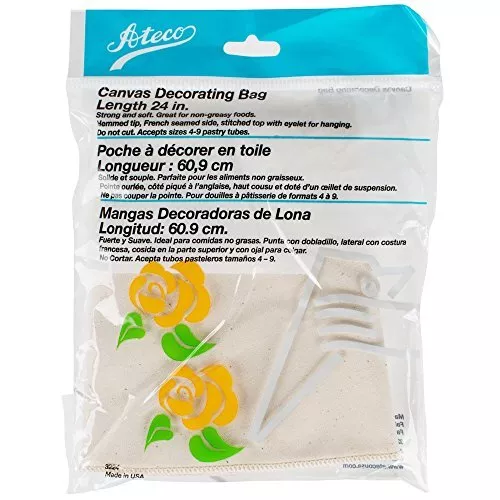 3224 24" Canvas Pastry Decorating Bag - Durable Heat Resistant Canvas, Hemmed...