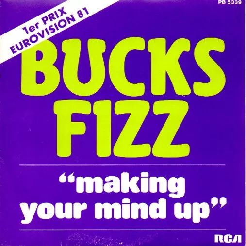 45 tours vinyle Eurovision Bucks Fizz "Making your mind up"