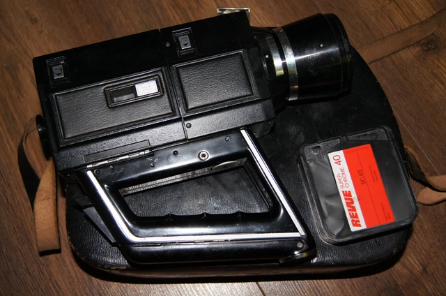 REVUE S8 DELUXE super8 film camera 8mm vintage bag+ cardridge