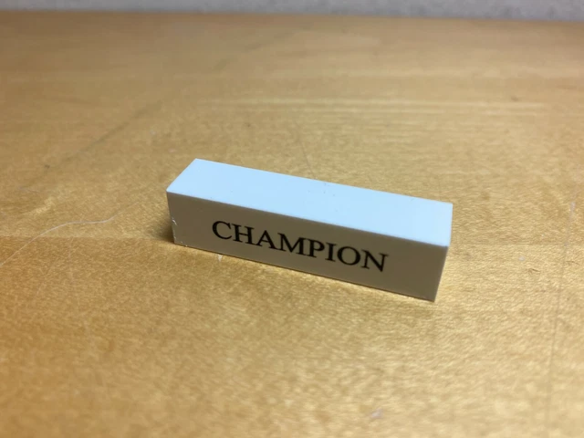 New - Plaque Display Eberhard & Co - Champion - White Plastic - 1 5/8x0