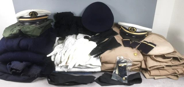 Tenue Militaire Ancienne - Pantalon + Chemise + Veste - Caducée Médecin Dentiste Marine