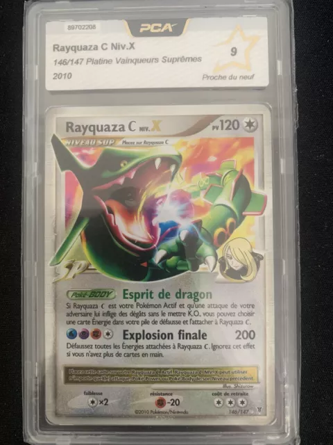 Carte Pokémon Rayquaza Niv. X 146/147 Platine Vainqueurs Suprêmes Fr PCA 9 PSA