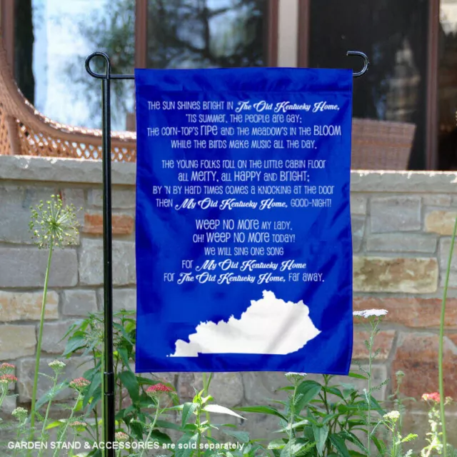 Kentucky UK Wildcats My Old Kentucky Home Fight Song Garden Flag and Yard Banner