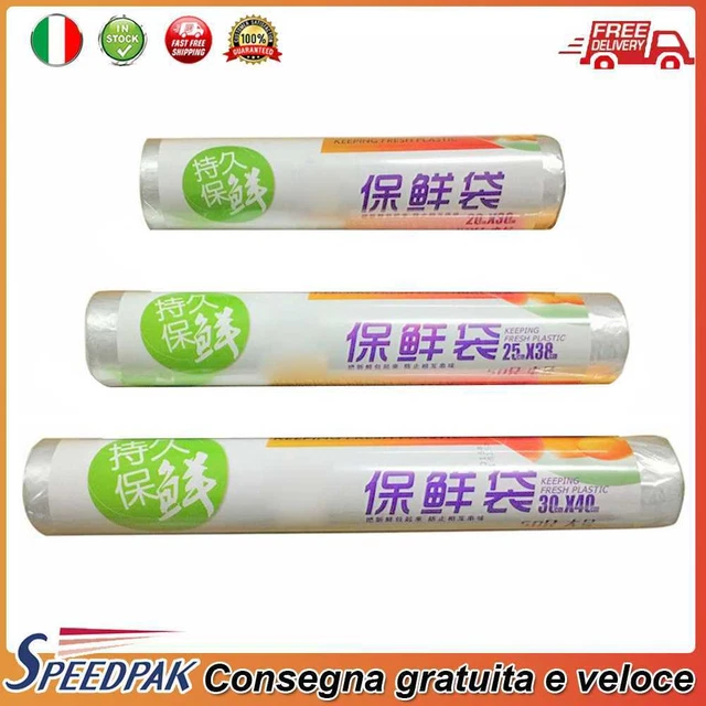 50pcs/roll PE Clear Freezer Bags Disposable Food Storage Refrigerator Fresh Bag