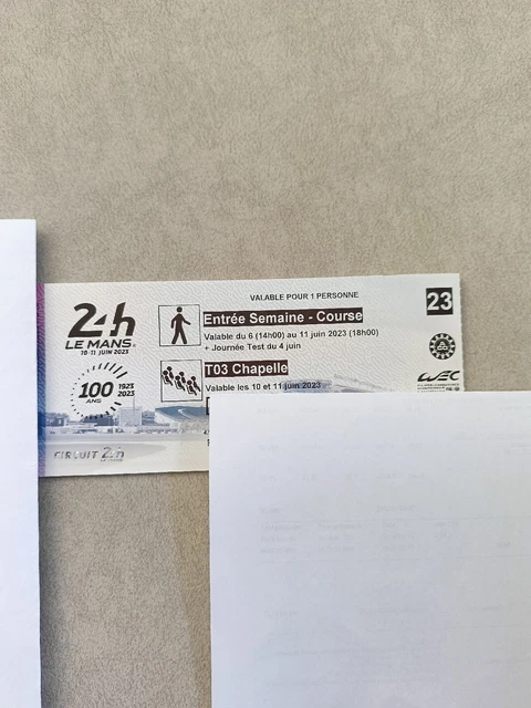 Ticket 24h Le Mans 2023