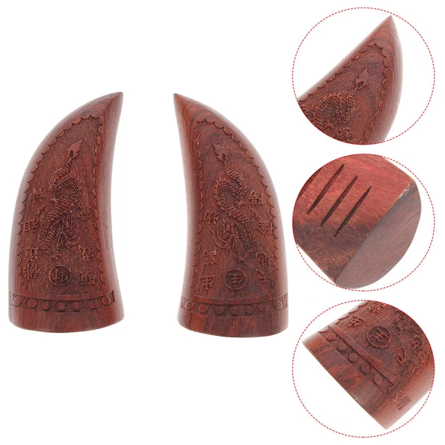 1 Pair Hölzerner Weisung Tassen Weibliche Halbmondbecher Drachen Muster