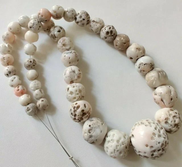 21'MM a 7'MM 100% naturale giapponese mare bianco corallo sciolto perline...