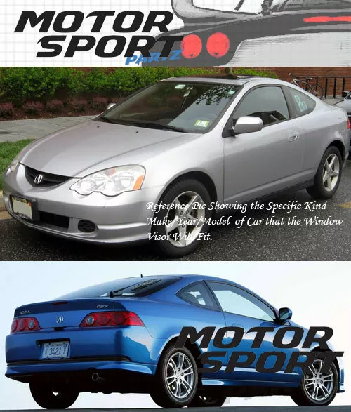 For Acura RSX 2002-2006 Window Visor Sun Guard Outside Mount Dark Grey 2pcs