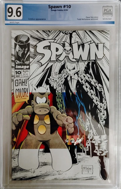 SPAWN #10 PGX 9.6 KEY CEREBUS APPEARANCE TODD MCFARLANE ART not CGC CBCS EGS