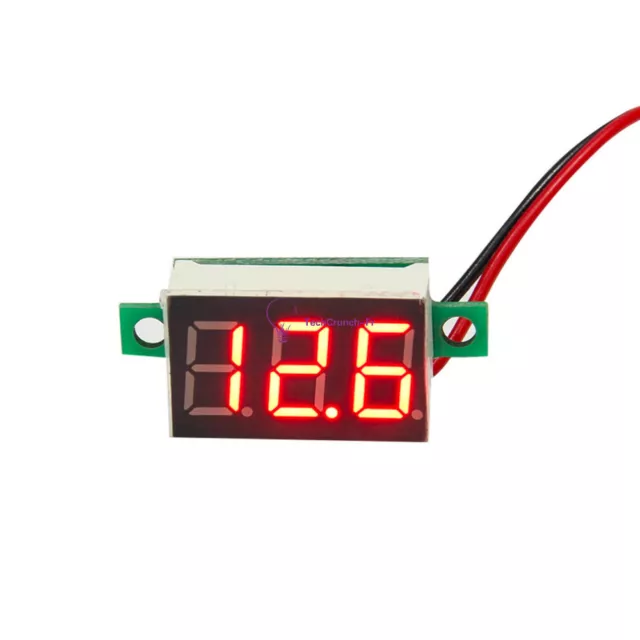 2PCS DC 4.7~32V Mini Red LED Panel Voltage Meter 3-Digital Adjustment Voltmeter