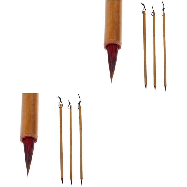 6 PIEZAS Pinceles de caligrafía Pinceles largos Estudiante Chino