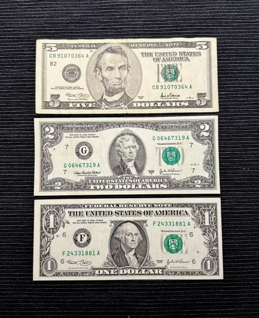 💯 1/2/5/ Dollar USA 🇺🇸, Very Good Condition. GENUINE