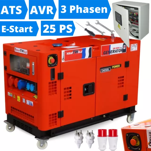 Groupe électrogène Diesel 5.5 KW 230V + Démarrage automatique ATS.