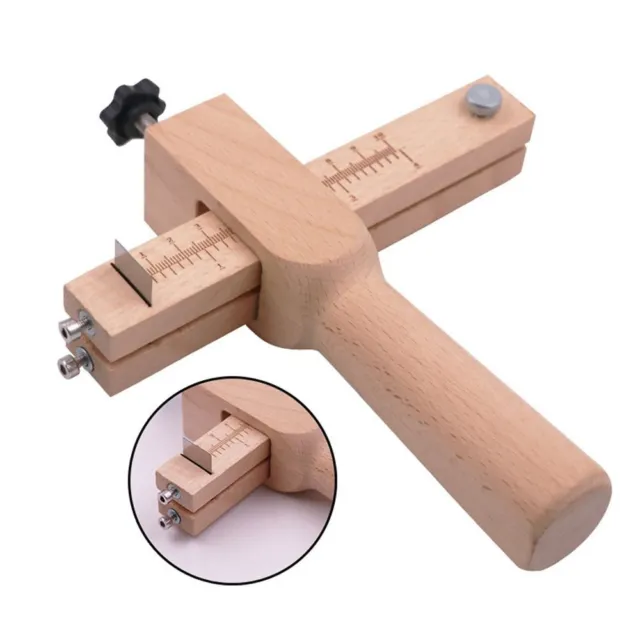 Strap Cutter Leather Craft Tools Wooden Strip Cutter Leather Cutting Tool