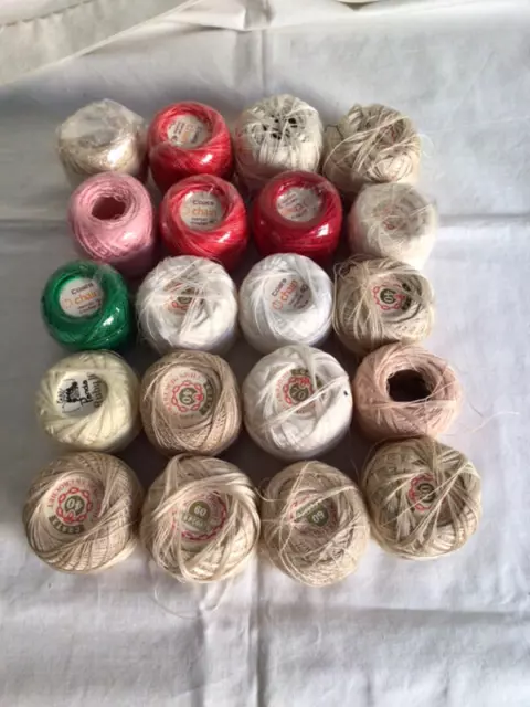 Vintage Crochet Cotton,20 Balls Quality Brands.