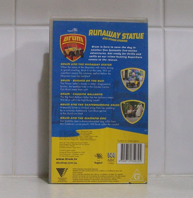 VHS VIDEOTAPE BRUM Runaway Statue and Other Stories ABC For Kids video 6.99 PicClick AU