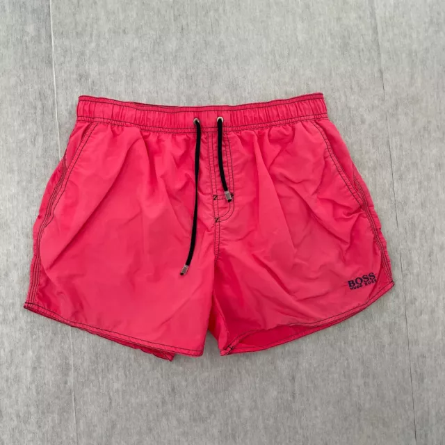 Hugo Boss Shorts Adult Medium Pink Lobster Swim Trunks Board Lined Logo Mens M