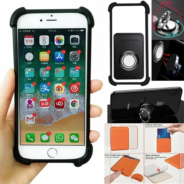 FOR FOXX FOXXD A67L protective Stretchable silicone frame+card bag+ring  holder $9.99 - PicClick