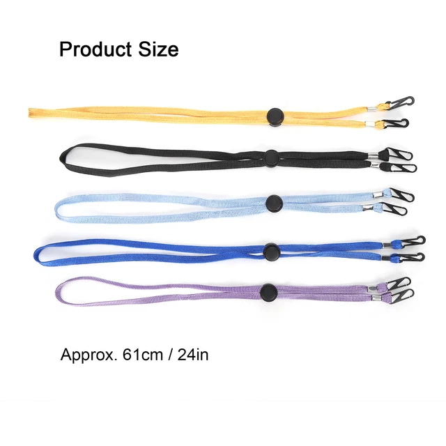 5 piezas Cubierta facial portátil de nailon Cordón Cubierta facial Ajustable Correa Soporte AC GF0
