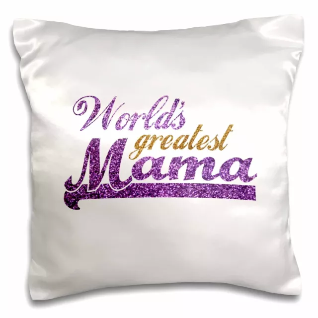 3dRose Worlds Greatest Mama - purple and gold text - Gifts for best moms - good