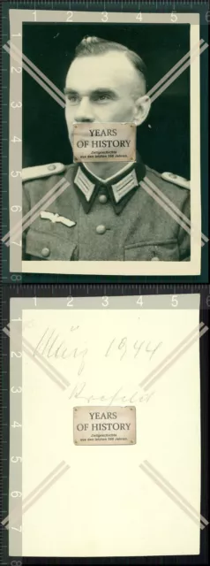 Orig. Foto Portrait Porträt Soldat Uniform Passbild