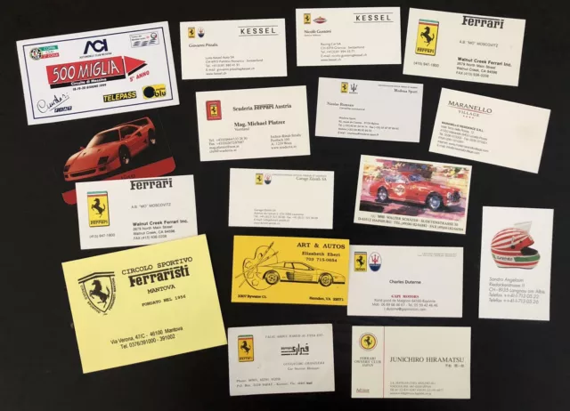 Lot Business Club Carte de visite Dealer Concessionnaire Ferrari Not Brochure