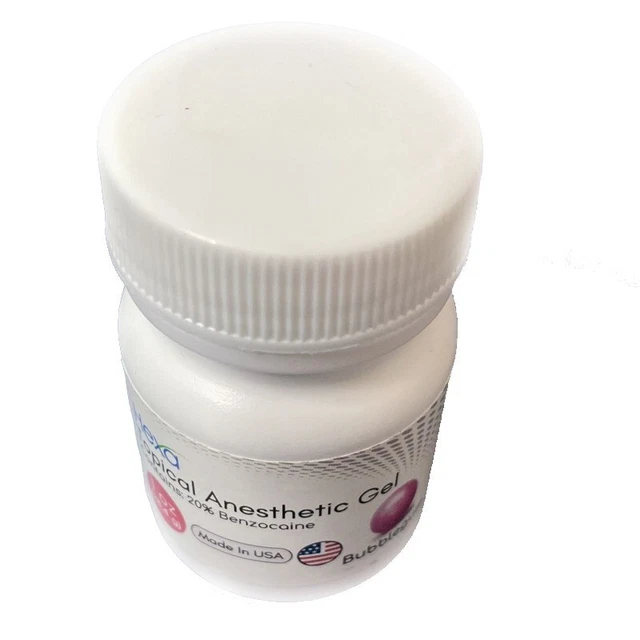 Hexa TG-3001 - Bubble-Gum flavored Topical Anesthetic Gel (Benzocaine 20%), 1 oz